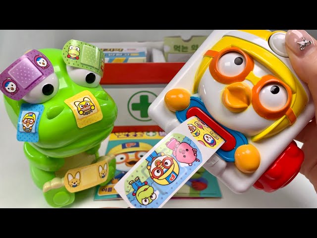 [🐰toy ASMR🐰] Pororo Band Aids Sticker Medicine Box ASMR Satisfying Unboxing video 뽀로로장난감 🔇No music