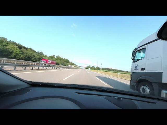 VR180 3-D Driving German Autobahn - No speed limit