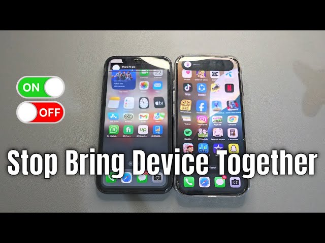 How To Turn Off Bringing Devices Together on iPhone