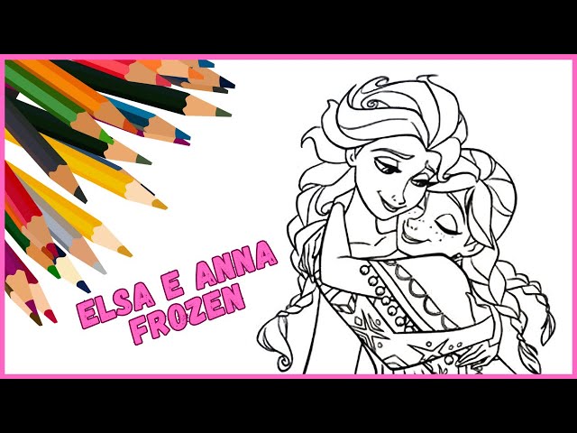 FROZEN❄️ - DESENHANDO E COLORINDO ELSA E ANNA - HOW TO DRAW - DESENHOS PARA CRIANÇAS❄️❤️