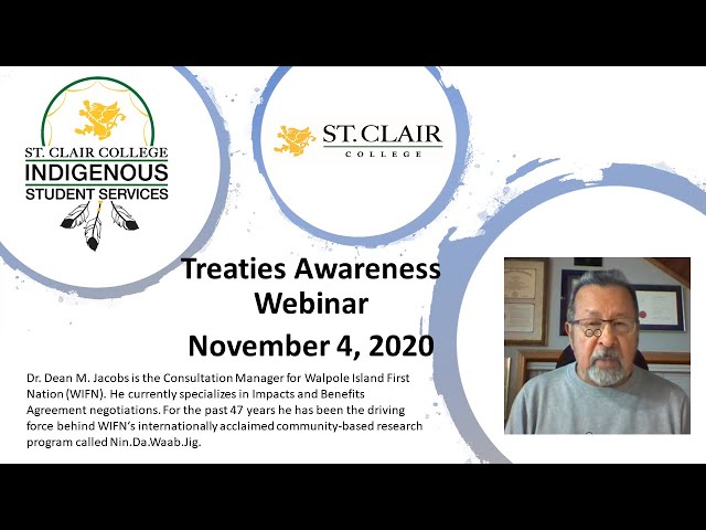 St. Clair College Indigenous Student Services Treaty Awareness Webinar