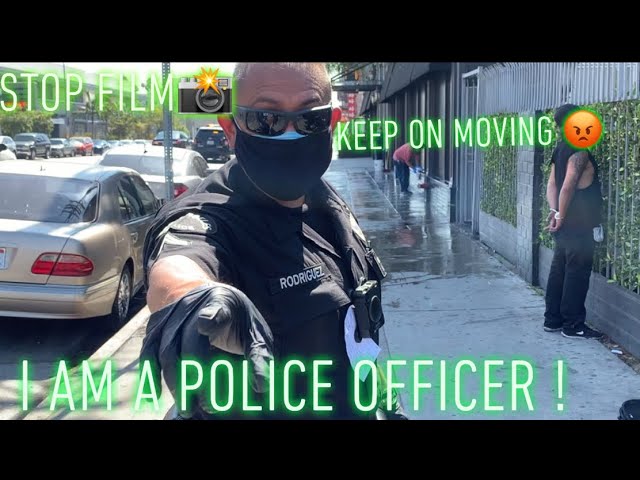 LAPD Officer Doesn’t like camera Demands I keep on moving and says I am the law fail Backup arrives