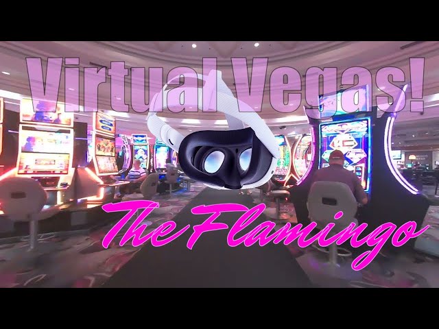 6K #VR180 Flamingo Walk through Virtual Vegas!