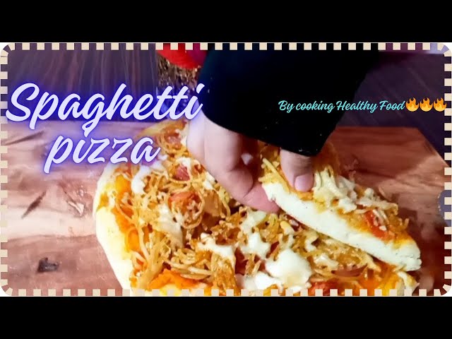 Spaghetti pizza | easy pizza | easy pizza recipe at home