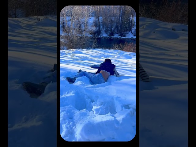 Her First Attempts Snow Sledding Was Hilarious