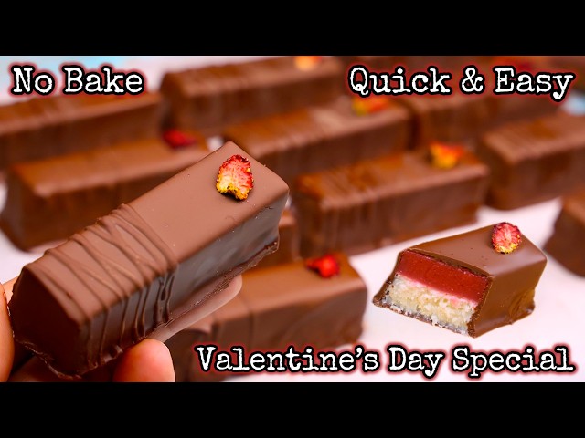 Sweeten Your Valentine’s Day with These No-Bake Chocolate Strawberry Bars! Easy Dessert Recipe