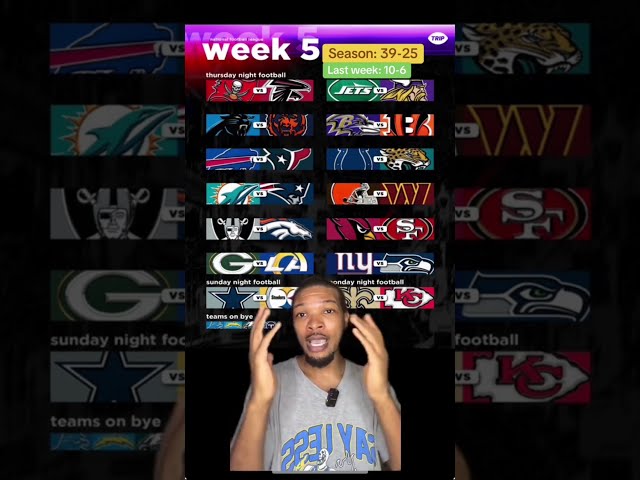 NFL WEEK 5 Picks 🏈