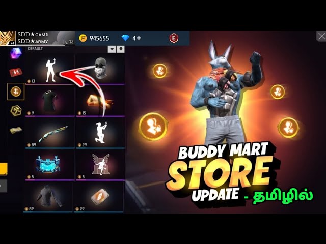 🤯Next Buddy Mart Store Update🔥| OB48 Buddy Mart Store Update Free Fire🤩 | Free Fire New Event Tamil