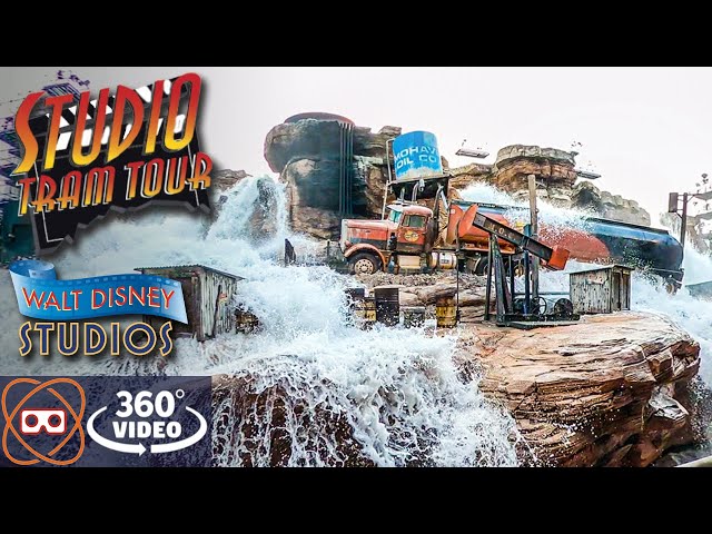 [5K 360] Disneyland Paris Studio Tram Tour Ride - 360 POV - NOW CLOSED