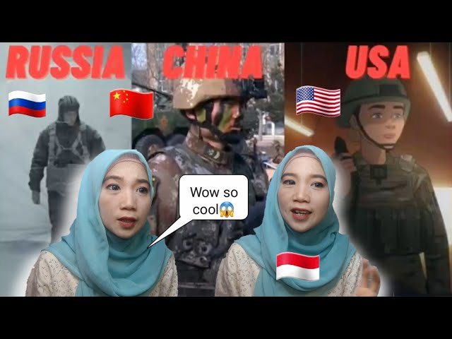 Indonesia Reacts to Army Recruitment Ads: China vs Russia vs USA REACTION