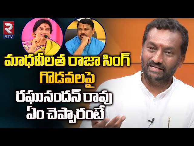 BJP Raghunandan Rao About Madhavi Latha, Raja Singh Clashes | CM Revanth Reddy | Hairsh Rao | RTV