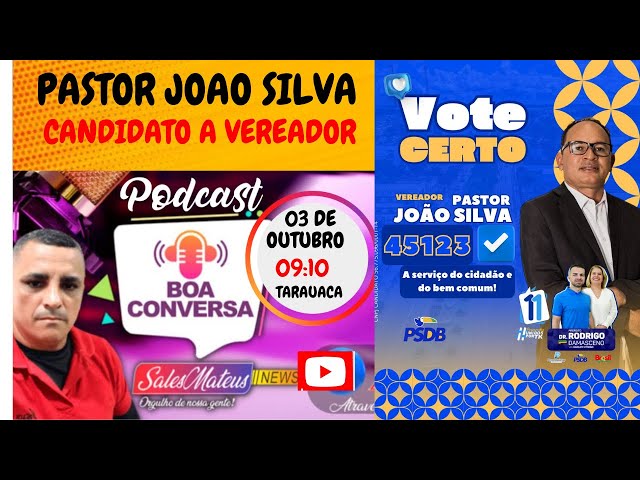 CONHEÇA AS PROPOSTAS DO CANDIDATO A VEREADOR PASTOR JOAO SILVA