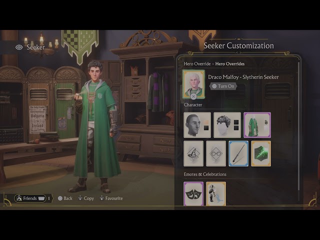 My Slytherin seeker in Harry Potter quidditch Champions