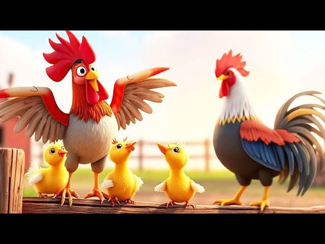 Kukdoo Koo Hindi Rhyme | कुकड़ू कु 3D Animated Video for Kids |  Fun Learning Video for Children