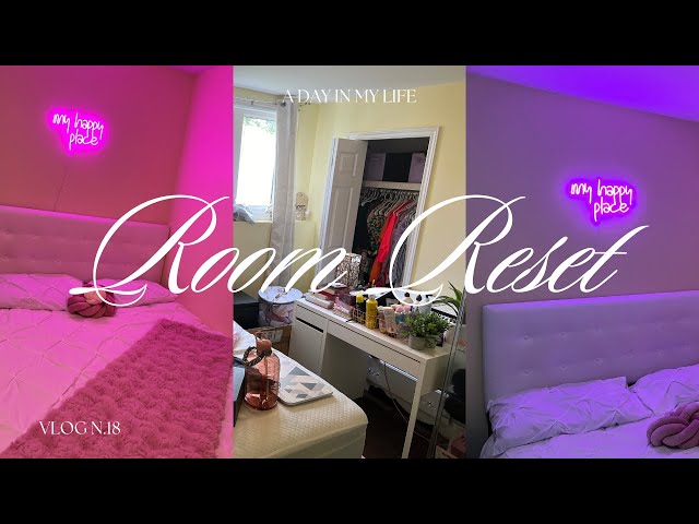 Vlog 18| ROOM RESET (LETS TRANSFORM MY ROOM A LITTLE BIT)| A SNIPPET OF MY PACKAGES |