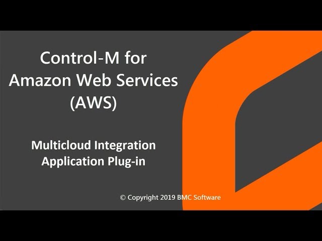 Control-M for Amazon Web Services (AWS) Application Plug-in