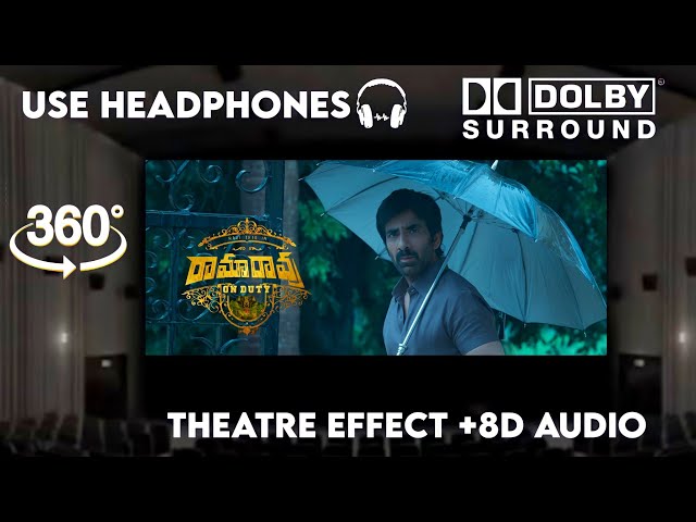 Rama Rao On Duty Trailer |(Theatre Experience 360°)🎧 Use Headphones| Dolby Surround |Ravi Teja