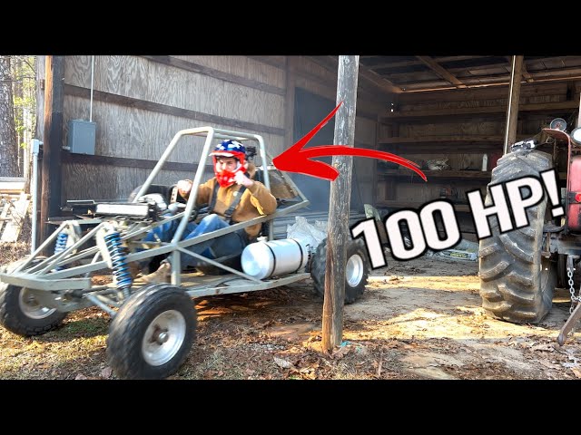 First Ride on the Off-road Snowmobile Powered Go Kart!