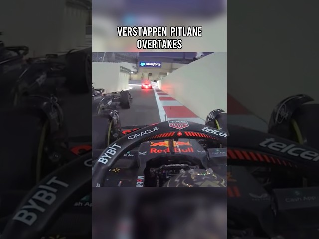 Max Verstappen's CRAZY Pit Lane Overtakes! 😱😂 #F1 #MaxVerstappen #RedBull #Racing #YTShorts