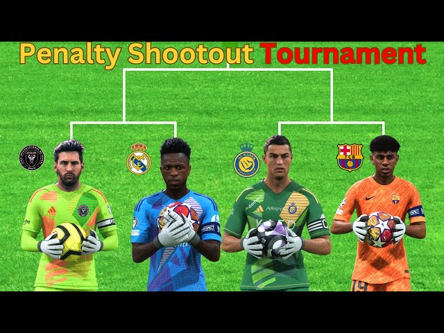 GK Messi vs GK Vinicius Jr vs GK Ronaldo vs GK Lamine Yamal | Penalty Shootout Tournament FC25