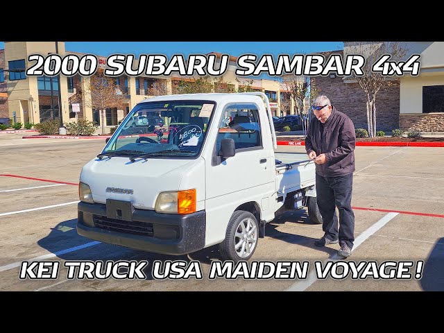 2000 Subaru Sambar 4x4 Kei truck maiden voyage in the USA!