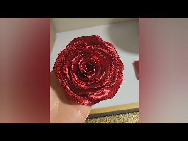 DIY| como hacer una rosa eterna de liston paso a paso. How to make a ribbon rose