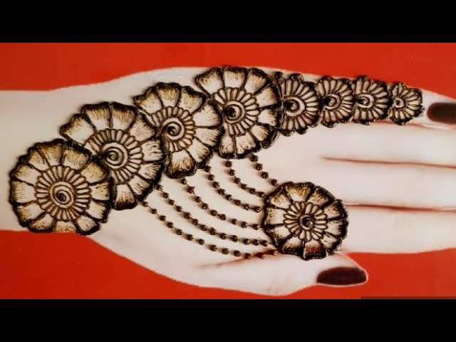 Simple Flower Mehendi Design| Very Easy Flower Mehendi Design For Back Hand | Bridal Malika Mehendi