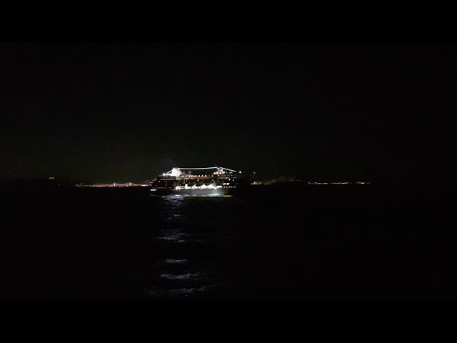 Nautica Cruise ship (Night navigation - Departure Busan 20190315)