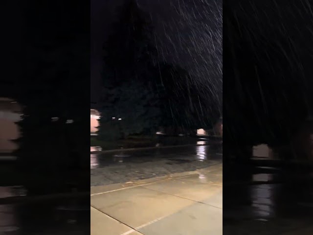 A rainy night in Utah State University, USA