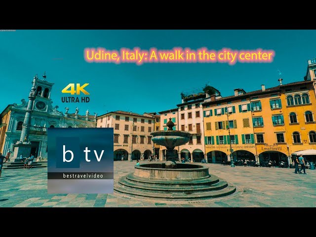 Udine, Italy: A walk in the city center in 4K from bestravelvideo.com