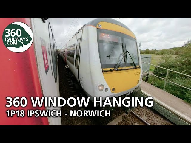 1P18 Ipswich to Norwich Class 90 in 360º (View in 4K)