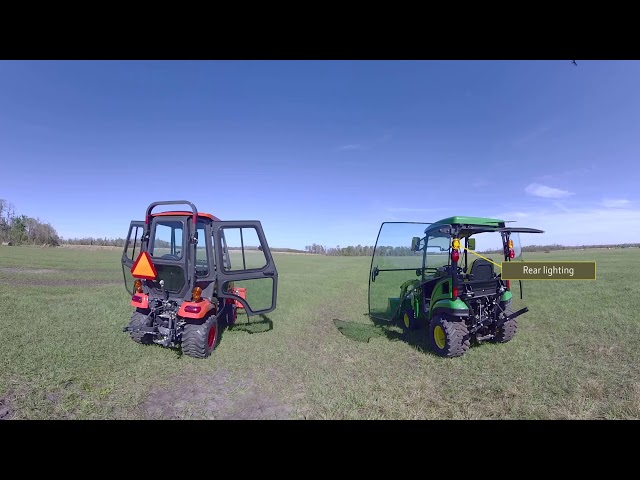 John Deere 1025R vs. Kubota BX – Cab Comparison