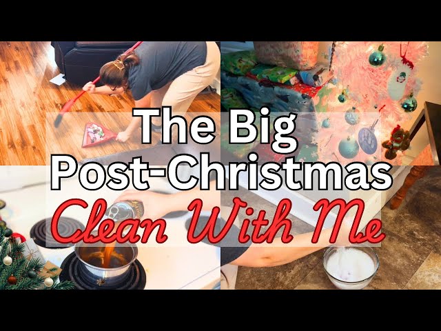 AFTER CHRISTMAS CLEAN WITH ME // MOM OF 3 GET IT ALL DONE HOUSE RESET // TRASHED HOUSE CLEAN WITH ME