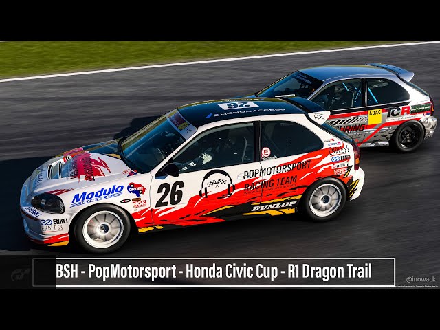 LIVE: GT7 - BSH - PopMotorsport - Honda Civic Cup - R1 Dragon Trail | Onboard