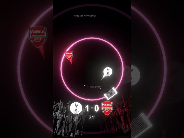 TOTTENHAM vs ARSENAL🤯#footballmarbles #footballedit #neonarcade #tottenham #arsenal