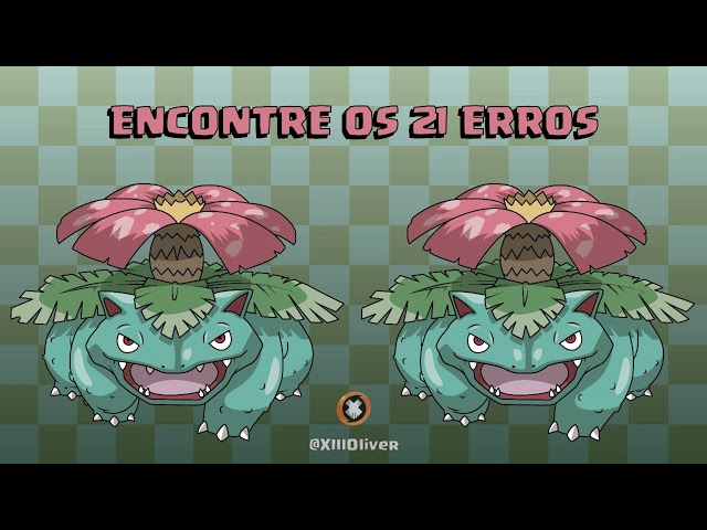 Venusaur - Encontre os 21 Erros