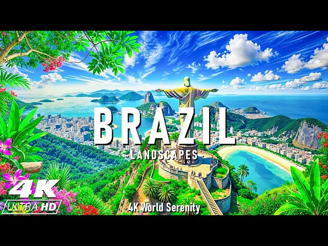 Brazil 4K 🇧🇷 Explore Lush Rainforests, Iconic Landmarks, and Stunning Beaches 🌿 Travel Video