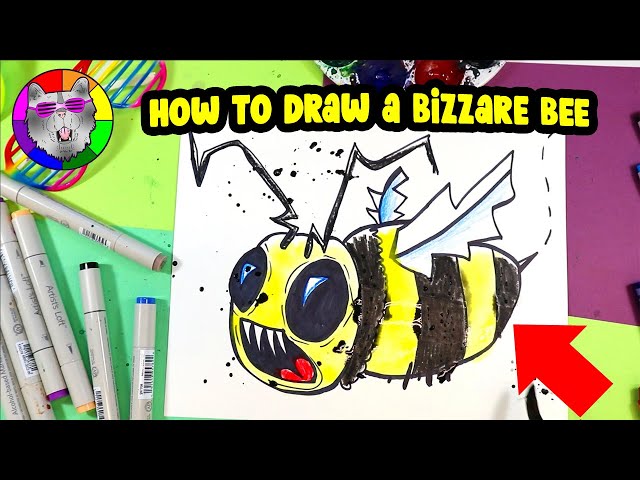 How to Draw a Bizarre Bee for Kids!