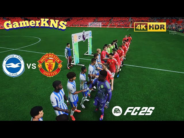 Manchester United vs Brighton _ Premier League 2025 4K gameplay |PS5