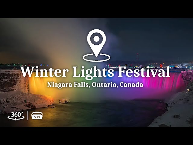 Explore an immersive 360° VR experience of Festival of Lights in Niagara Falls, Ontario, Canada!