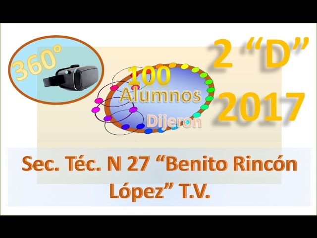 [360°] 100 Alumnos dijeron || Grupo 2 "D". 2017 || Sec. Téc. N. 27 "Benito Rincón López" T. V.