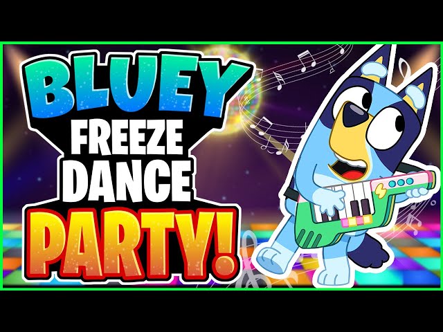 ❄️ Bluey - Freeze Dance ❄️ | Brain Breaks for Kids | Just Dance | More Minigames | Danny Go Noodle!