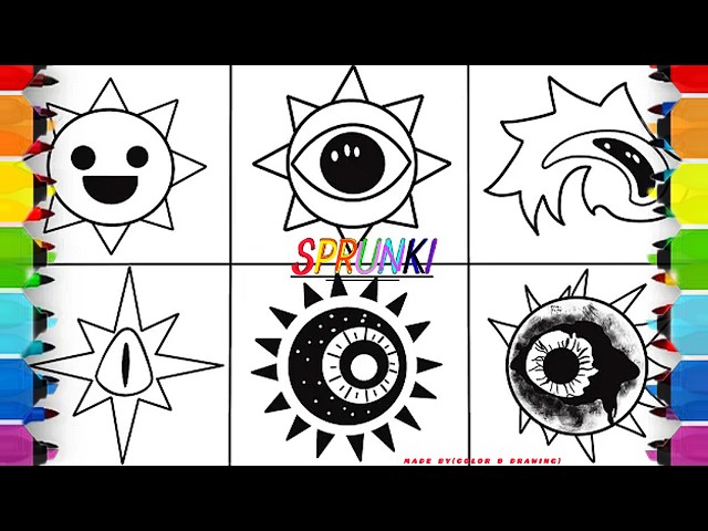 Incredibox Sprunki drawing pages // phase 1 VS phase 2 VS phase 3 VS phase 4 VS phase 5