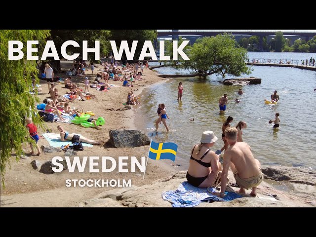 4K Stockholm, Sweden 🇸🇪 Beach Walk | Södermalm Tanto strandbad | Hornstulls strand | Virtual Walk