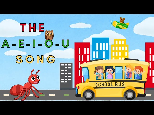 The A-E-I-O-U Song | Fun Vowel Sounds & Phonics for Kids | Educational Nursery Rhymes