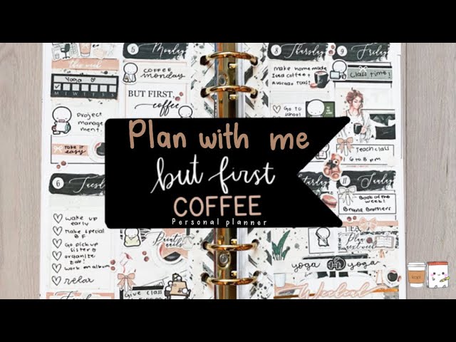 Plan with me “But first coffee” Recollections personal planner (ft. PaperCrownPlanner)