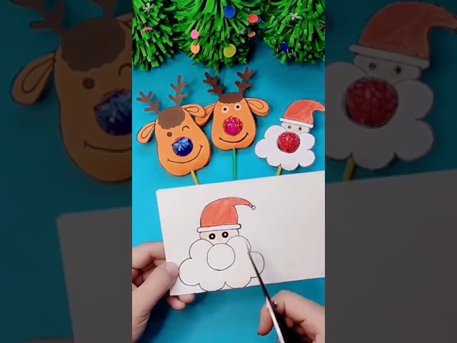 Simple Handwork | Santa Claus  Elk Candy | Learn In 1 Minute | Learn A Painting Every Day