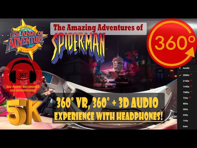 The Amazing Adventures of Spider-Man, 360 VR POV - Islands of Adventure [5K 360° | 360° + 3D Audio]