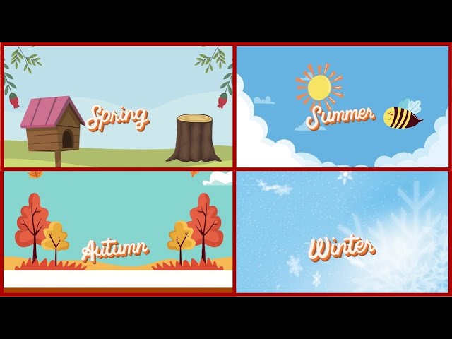 Seasons Song | Kids vocabulary - Four Seasons - 4 seasons in a year - educational video for kids