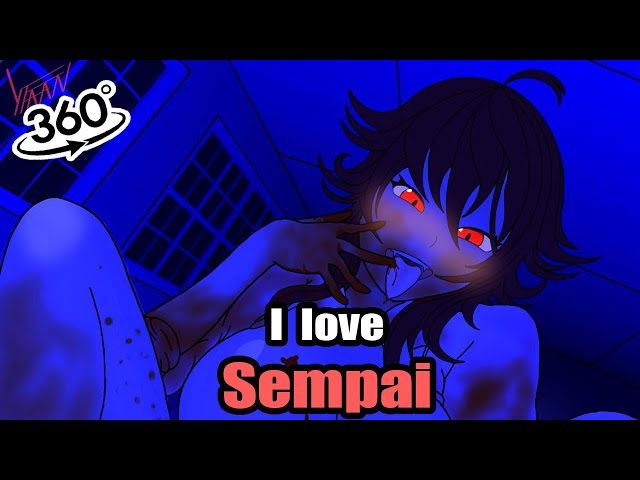 RUN!!🔪❤ this YANDERE WATCHES you WHILE you sleep AND HAS A KNIFE😨 [ANIME EXPERIENCE vr 360]